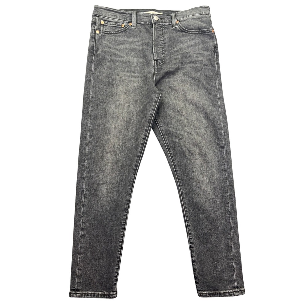 Levi's Wedgie Skinny Jeans High Rise Gray Wash Denim Comfort Fit Sz 31‎ Fits 32"